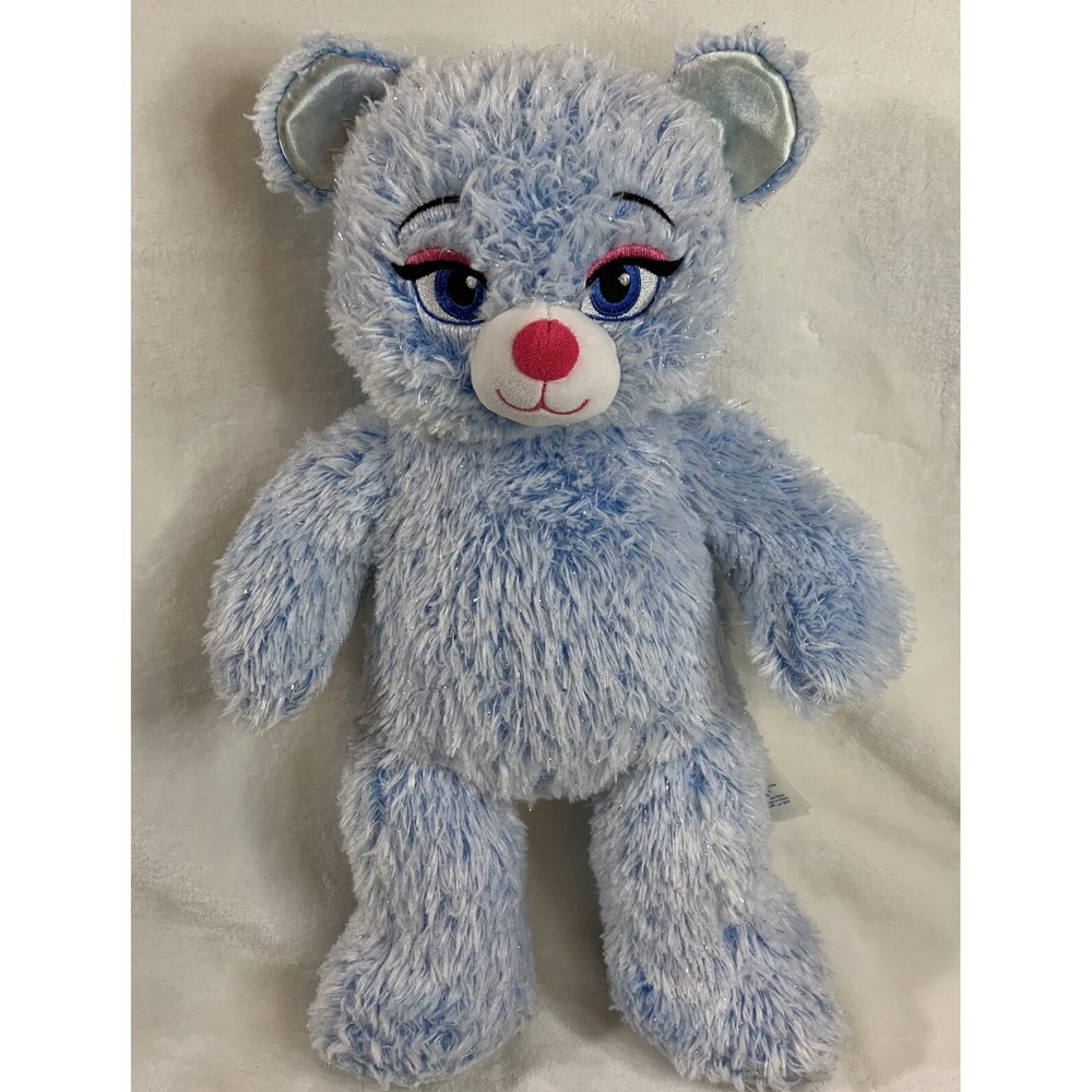 Build A‎ Bear Workshop BAB Disney Frozen Elsa White Sparkly Teddy Bear 16" NEW